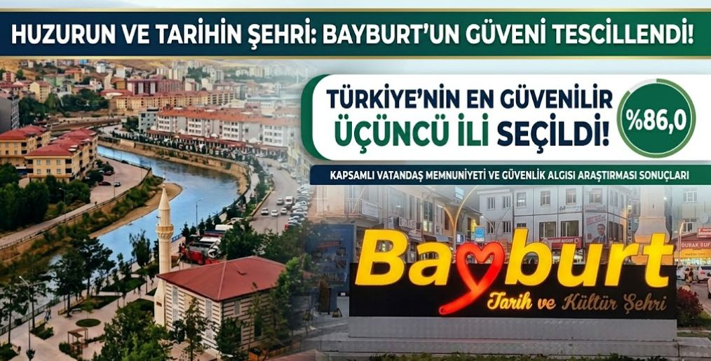 Huzurun ve Tarihin Şehri: Bayburt Türkiye’nin En Güvenli 3. İli Seçildi!