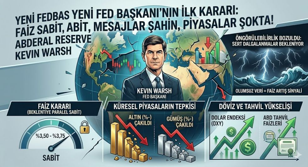 Yeni Başkan Kevin Warsh Dönemi Şahin Başladı: Fed Faiz Kararı Sonrası Piyasalar Altüst!